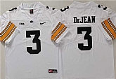 Men's Iowa Hawkeyes #3 Cooper DeJean White Stitched Jersey,baseball caps,new era cap wholesale,wholesale hats